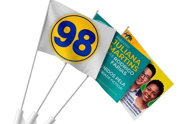 Bandeirinha para carro em campanha política