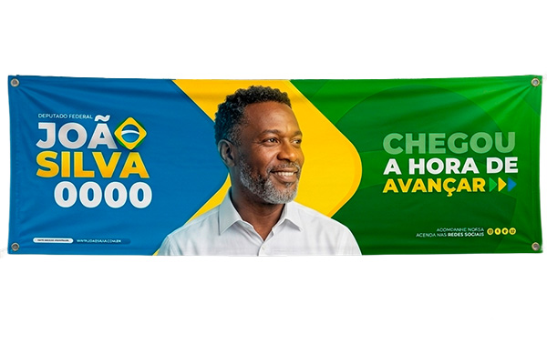 Faixas de campanha política com impressão digital